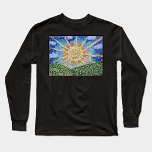 The Sun abstract painting Long Sleeve T-Shirt